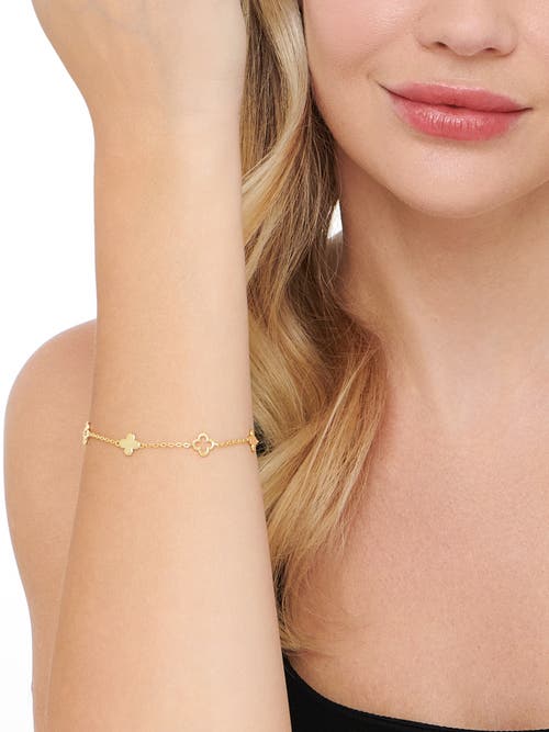 Devata Clover Five-charm Chain Bracelet In Gold