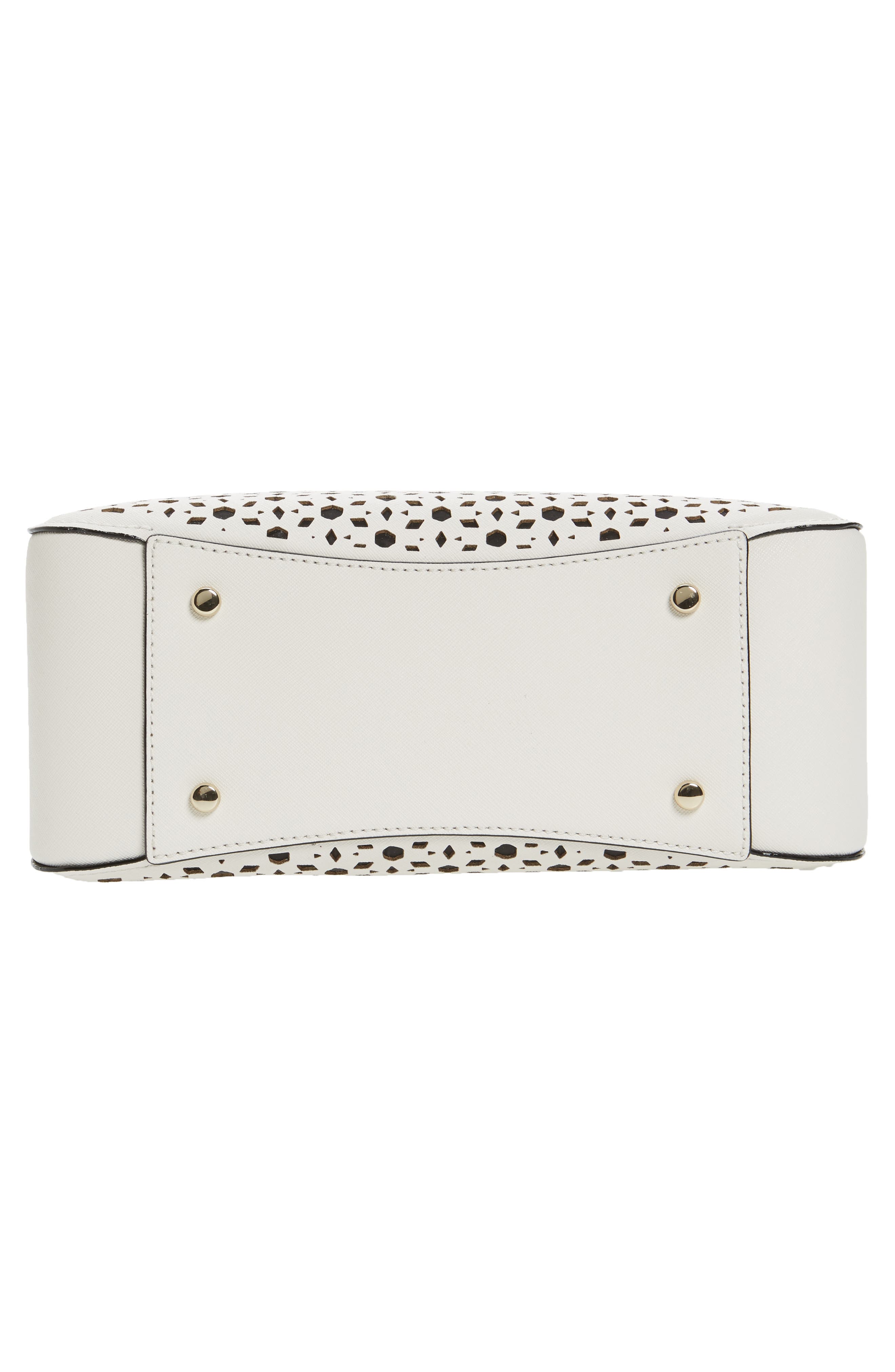 cameron street perforated little babe leather satchel, Alternate, color, CEMENT
