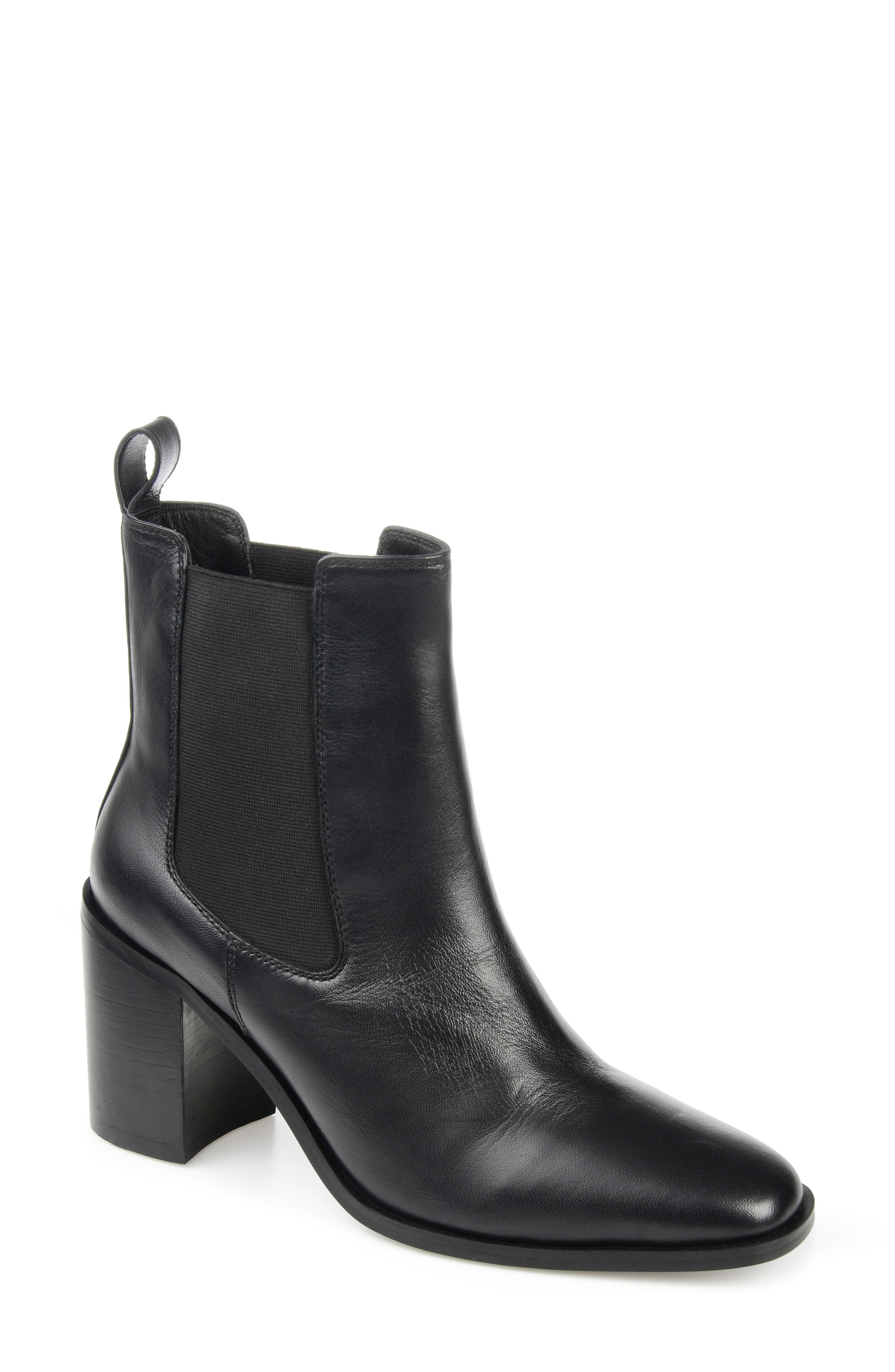 Journee Signature Rowann Leather Chelsea Boot, Main, color, 