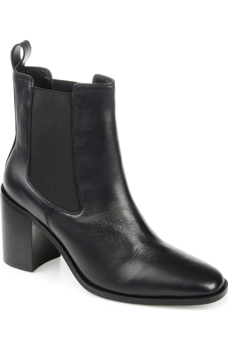 Journee Signature Rowann Leather Chelsea Boot, Main, color,