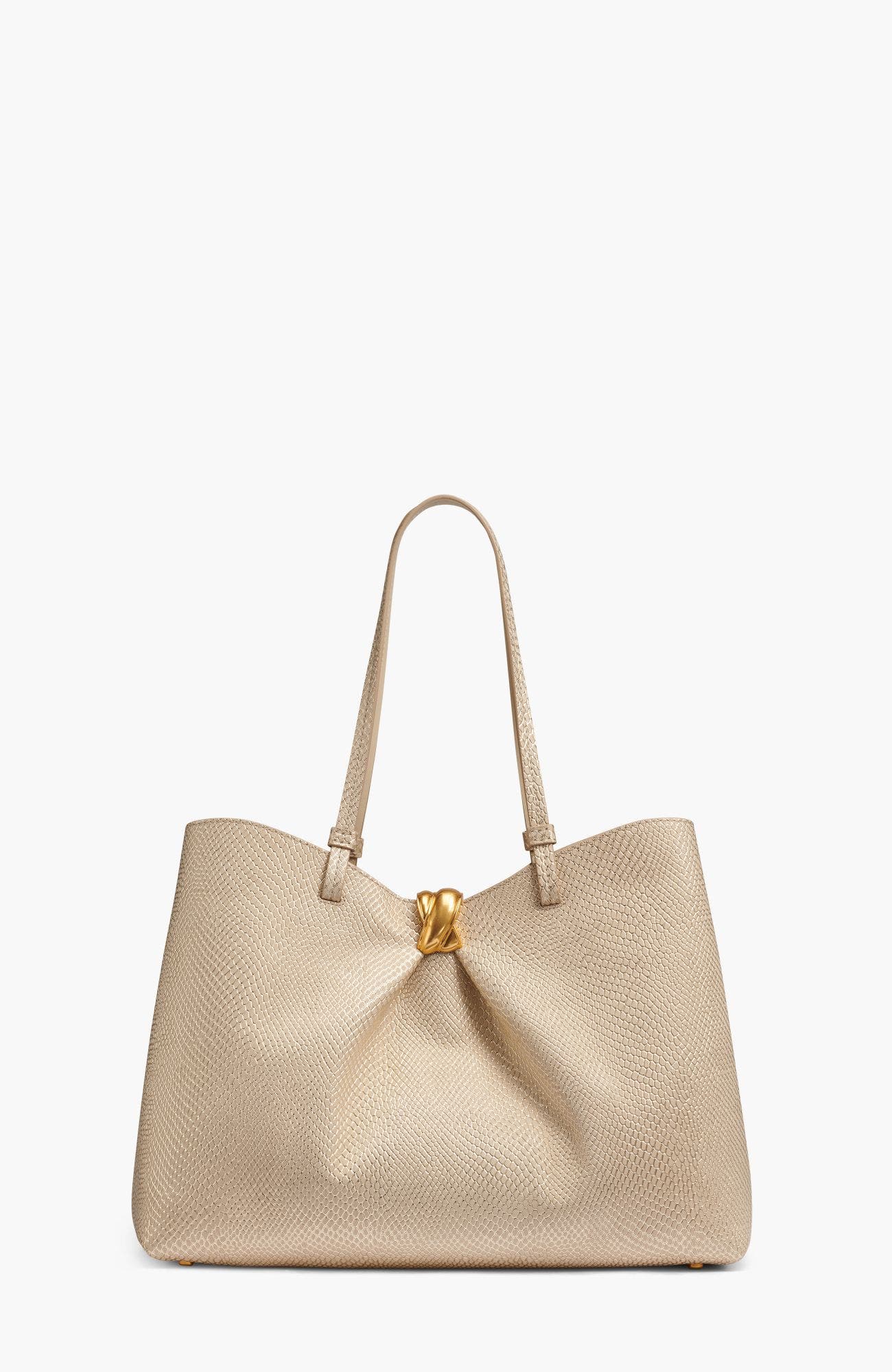 Cambric Snake Tote, Alternate, color, Metallic Bone