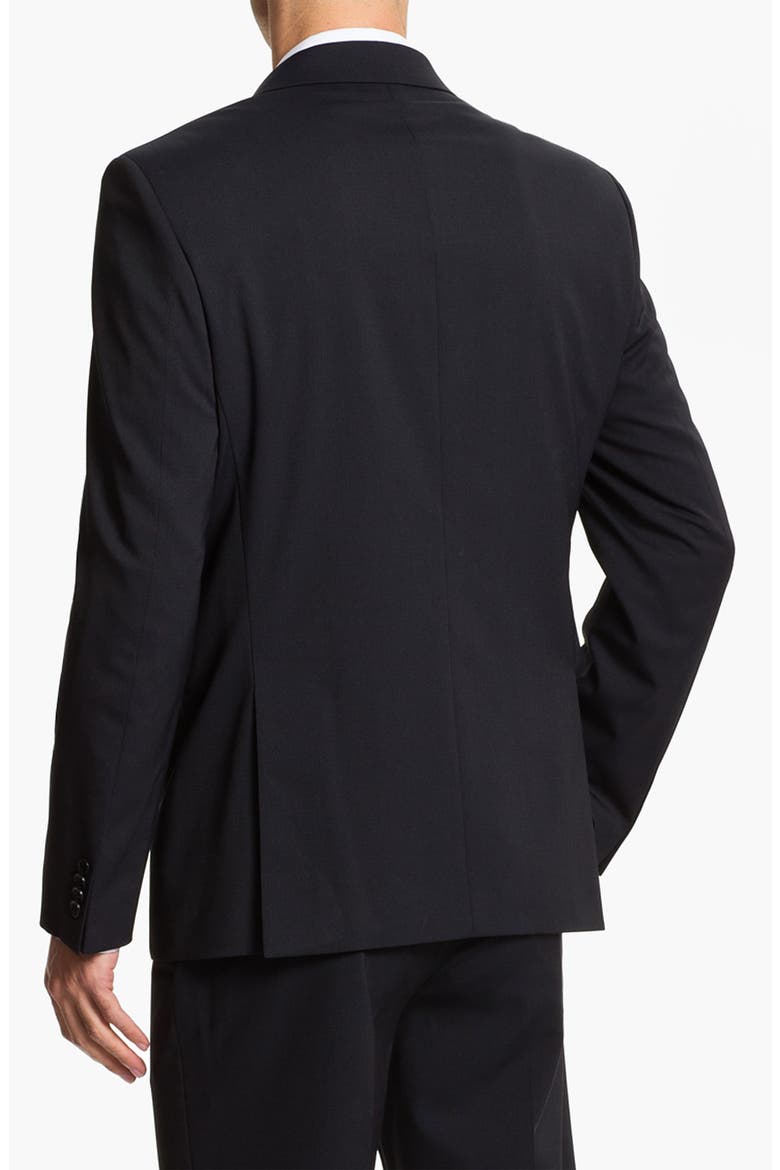 Trim Fit Wool Blend Suit, Alternate, color, NAVY