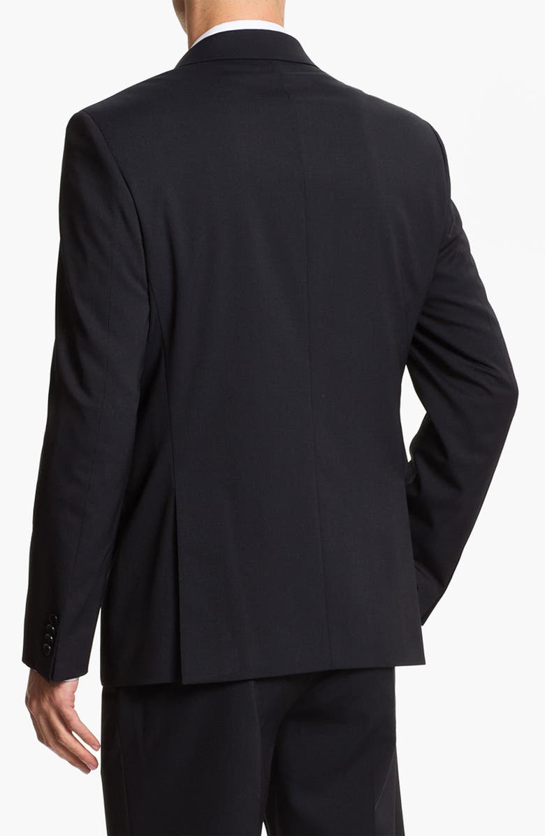 Sand Trim Fit Wool Blend Suit, Alternate, color, Navy