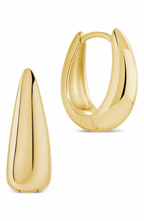 Sculpted Dome Huggie Hoop Earrings