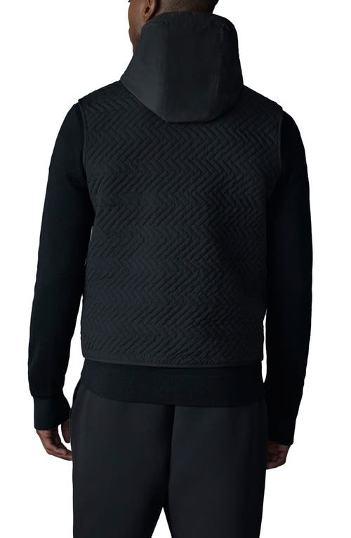 Mackage Barrett 2-in-1 Quilted Hybrid Recycled Down Jacket In Black