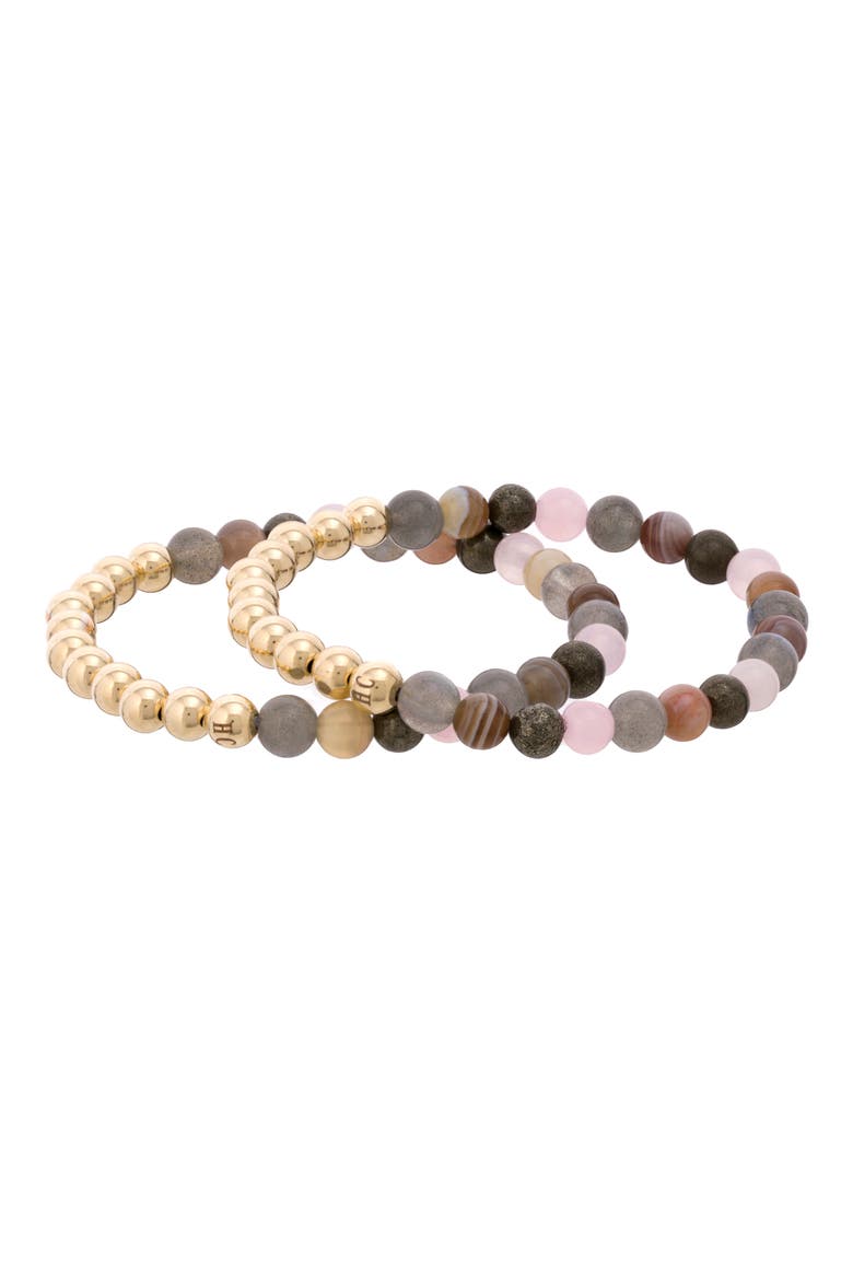 N5 Goodbye Trauma Set of 2 Healer's Bracelets, Alternate, color, YELLOW GOLD