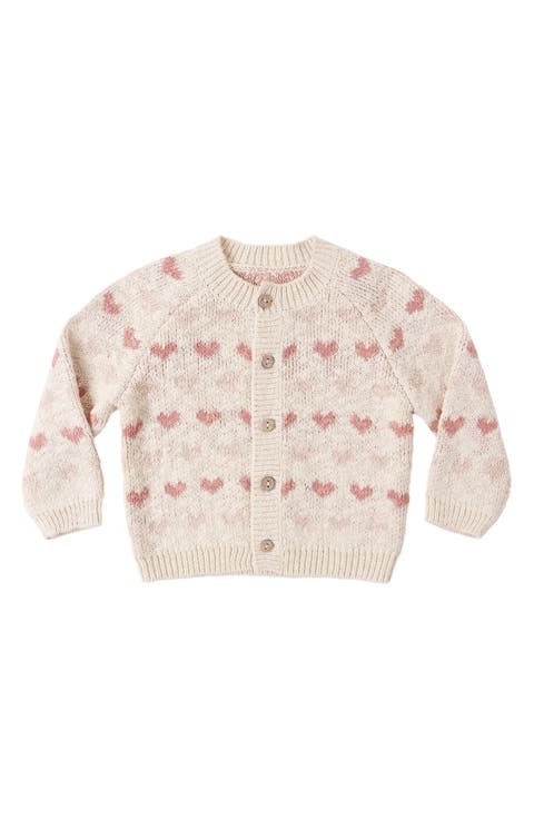Hearts Organic Cotton Cardigan (Baby)