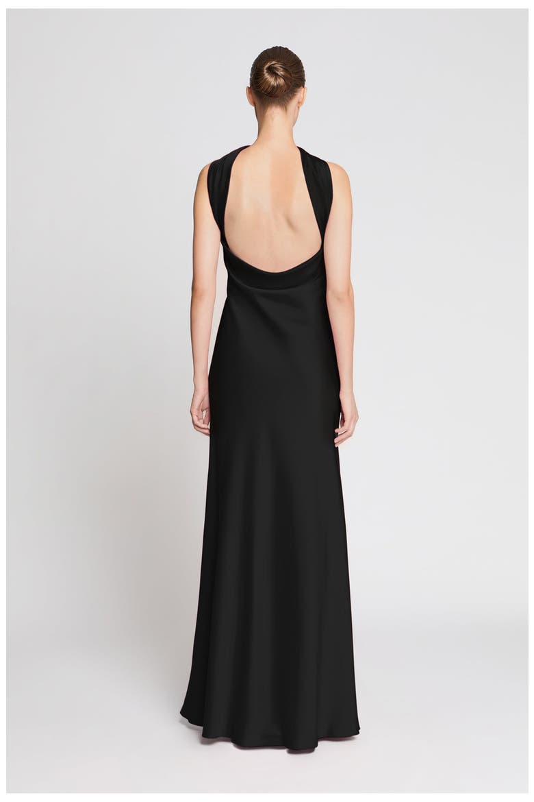Vali Crepe Gown, Alternate, color, Black