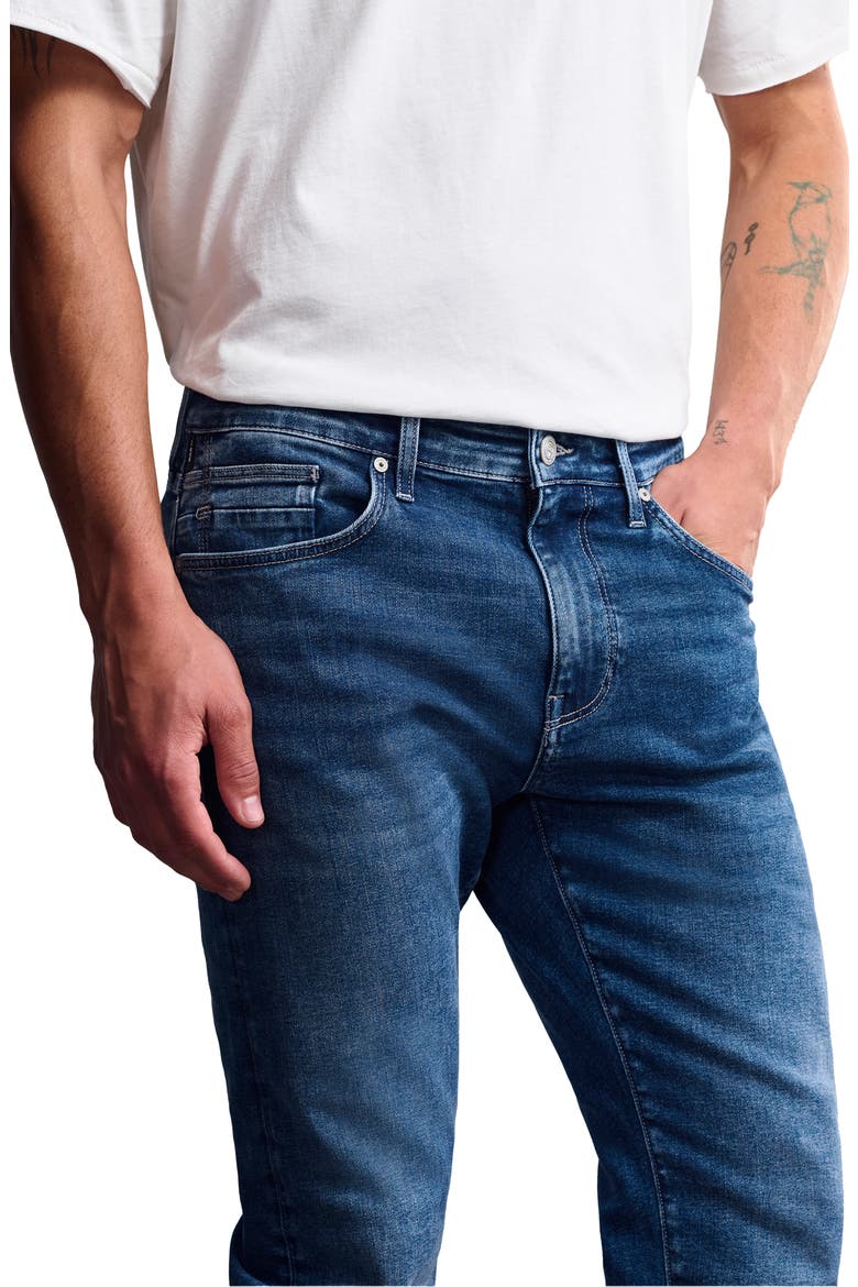 Bridge Straight Leg Stretch Jeans, Alternate, color, MID BRUSHED DENIM