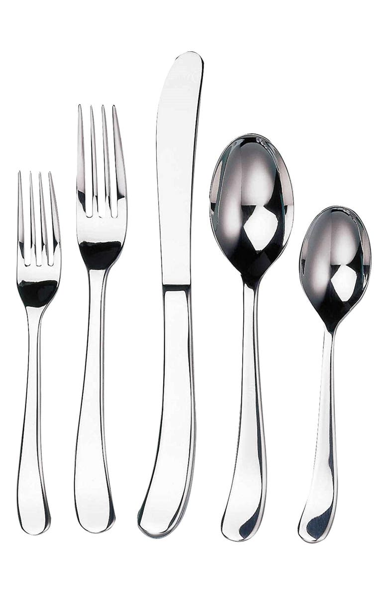 Ginkgo Flatware Sea Drift 44-Piece Flatware Set, Main, color,