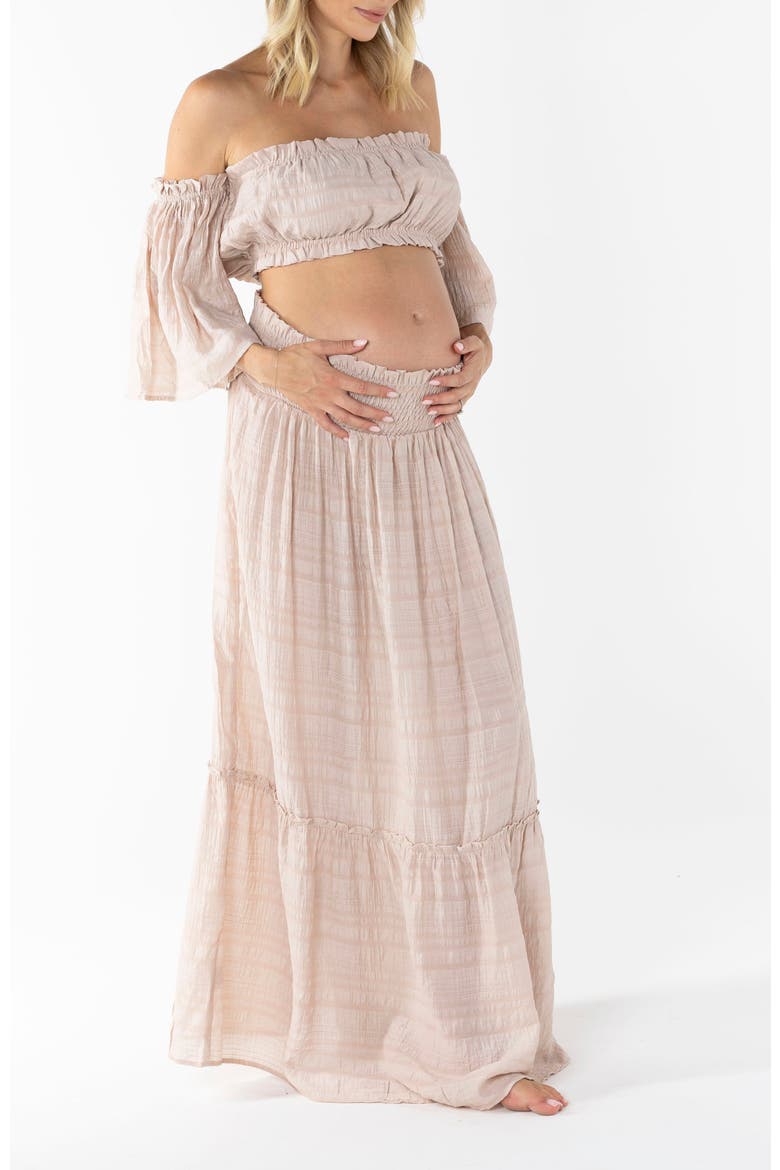 Chantal 2 piece Maternity Photoshoot  Dress, Main, color, Nude Pink