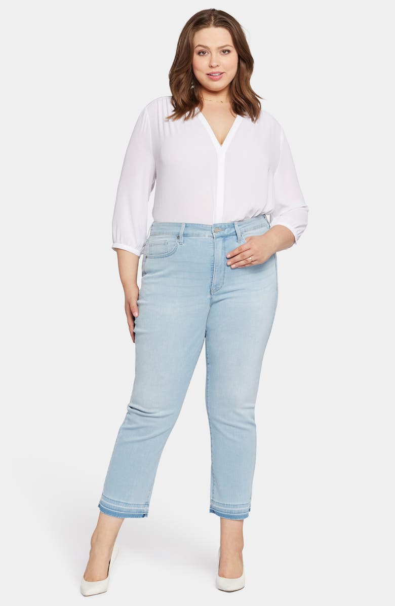 NYDJ Cool Embrace<sup>®</sup> Frayed High Waist Ankle Slim Bootcut Jeans, Alternate, color,