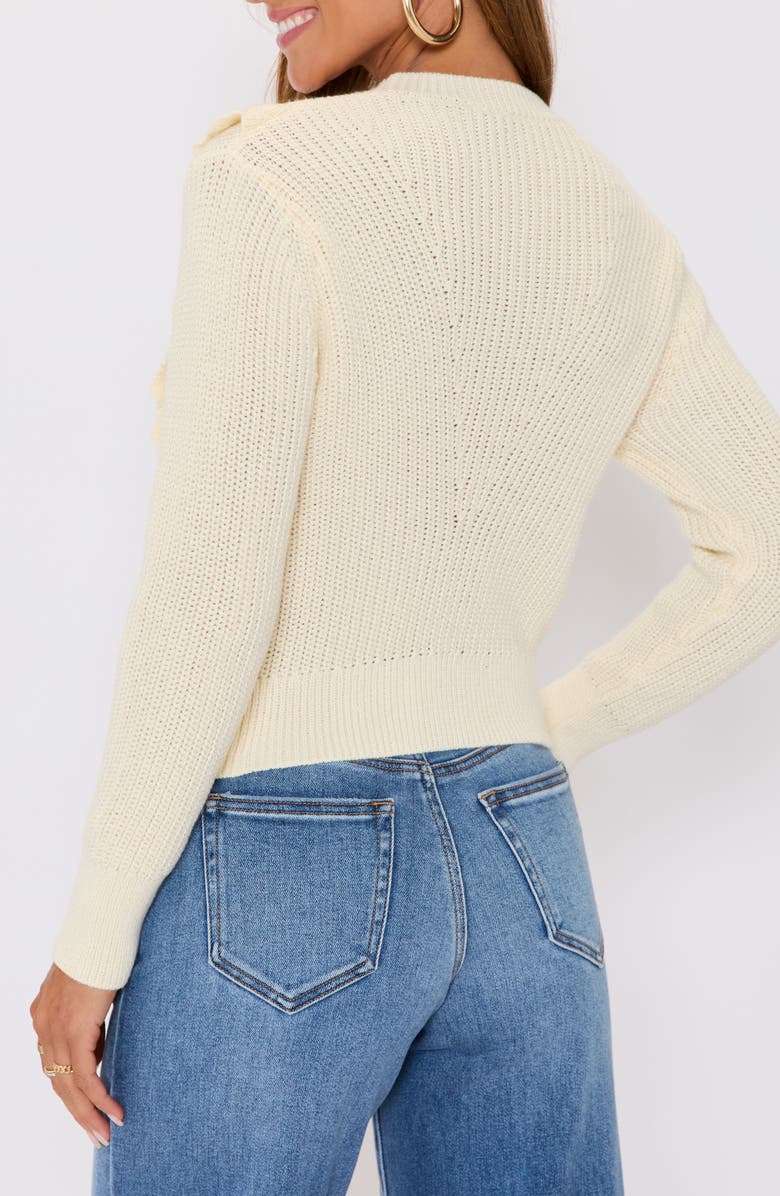 VICI Collection Sable Ruffle Crewneck Sweater, Alternate, color, Yellow