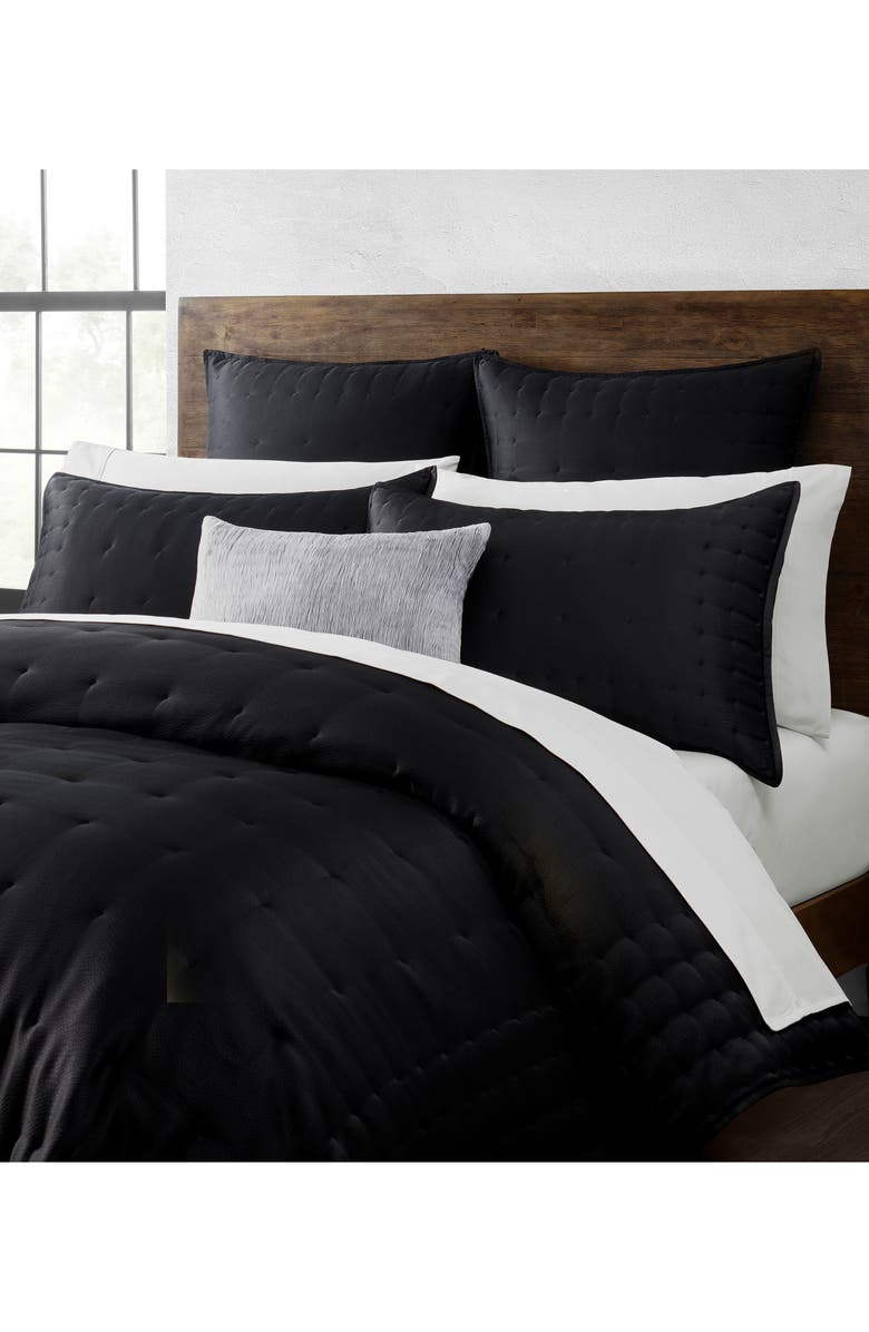 DONNA KARAN Hammered Silk & Cotton Blend Sham, Alternate, color, 