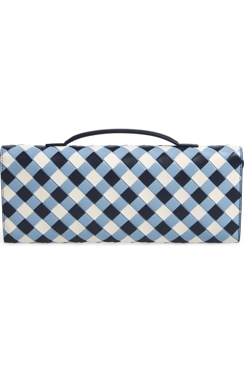 Bottega Veneta Long Andiamo Leather East/West Clutch, Alternate, color, Abyss-Ice-White-Mb