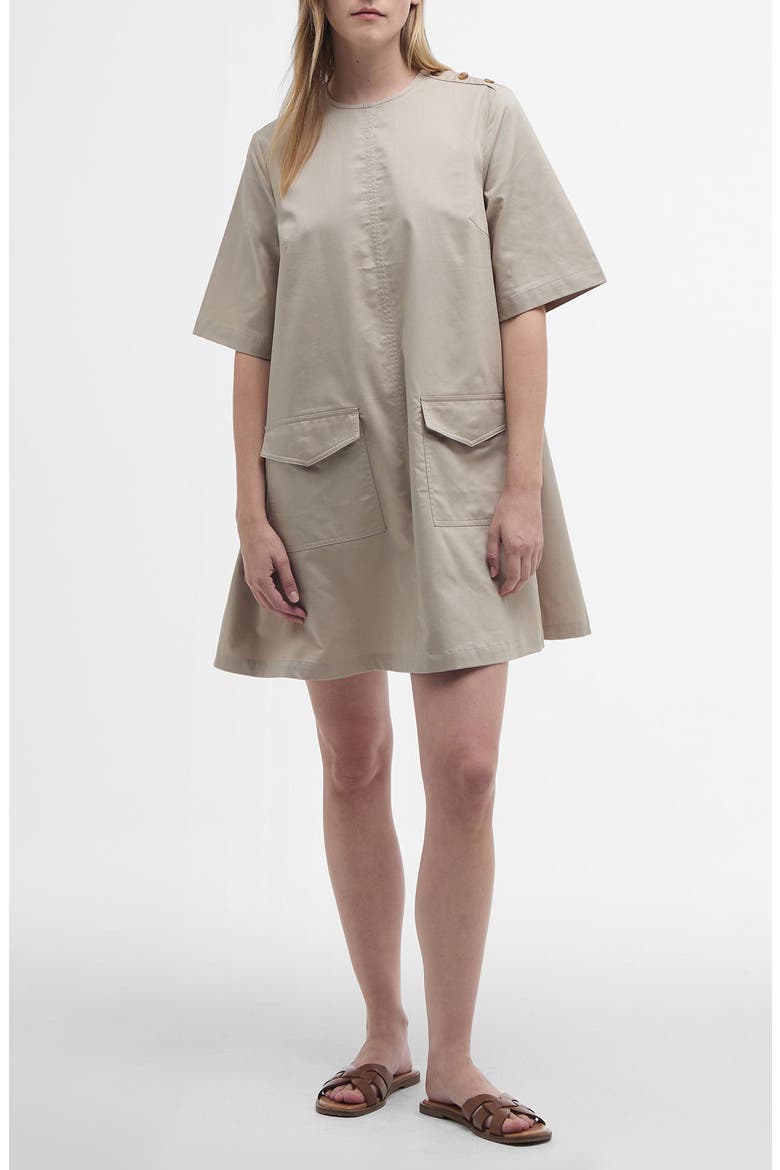 Luna Cotton Swing Minidress, Main, color, LIGHT SAND