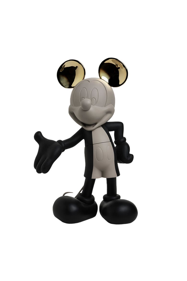 Mickey Mouse Hoppen Figurine, Main, color, Taupe, Black / Gold