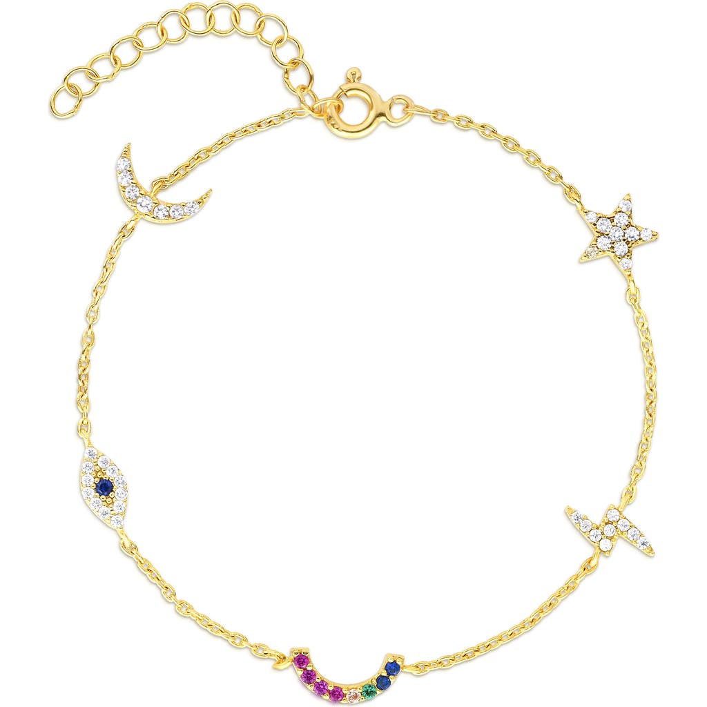 Sphera Milano 14k Gold Plated Charm Bracelet