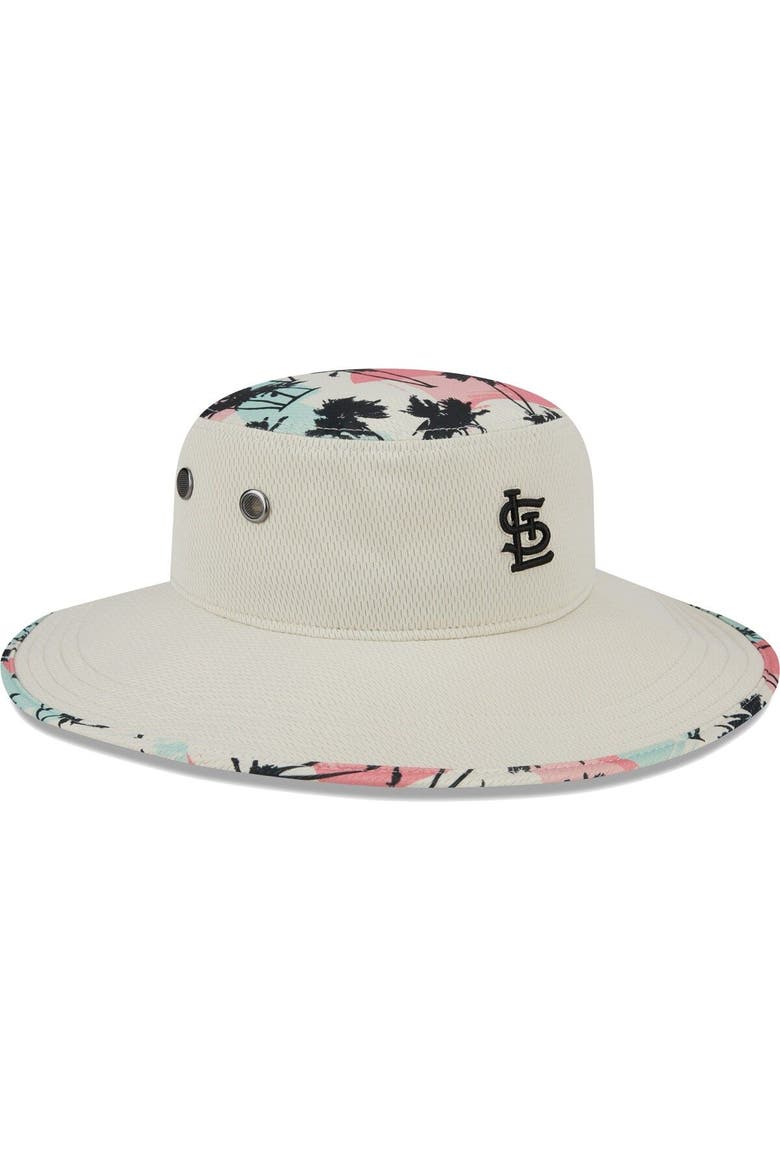 Men's New Era Natural St. Louis Cardinals Retro Beachin' Bucket Hat, Alternate, color, Natural
