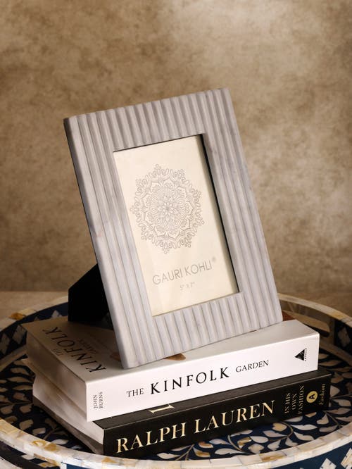 Gauri Kohli Radio Marble Picture Frame In White