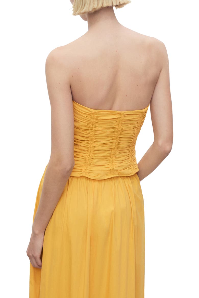 Sunny Cotton Blend Strapless Top, Alternate, color, MUSTARD