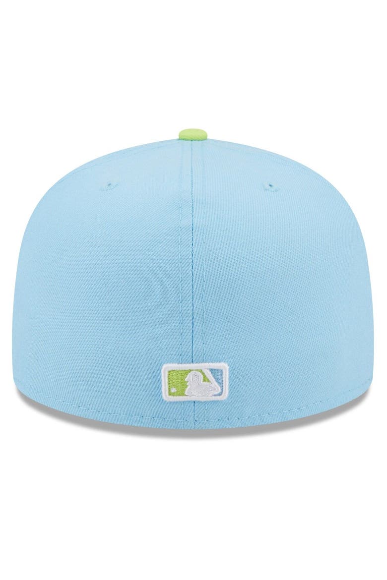 Men's New Era Light Blue/Neon Green San Francisco Giants Spring Color Two-Tone 59FIFTY Fitted Hat, Alternate, color, Light Blue