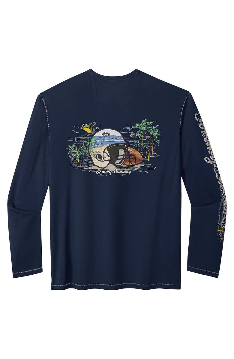 Tommy Bahama Men's Tommy Bahama Navy Dallas Cowboys Oasis Endzone Lux Long Sleeve T-Shirt, Alternate, color, 