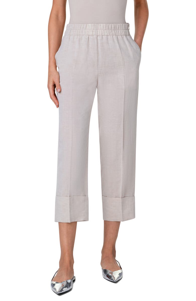 Akris punto Fafell Cuffed Straight Leg Crop Pants, Main, color,