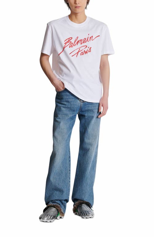 Balmain T-shirt With  Lipstick Print