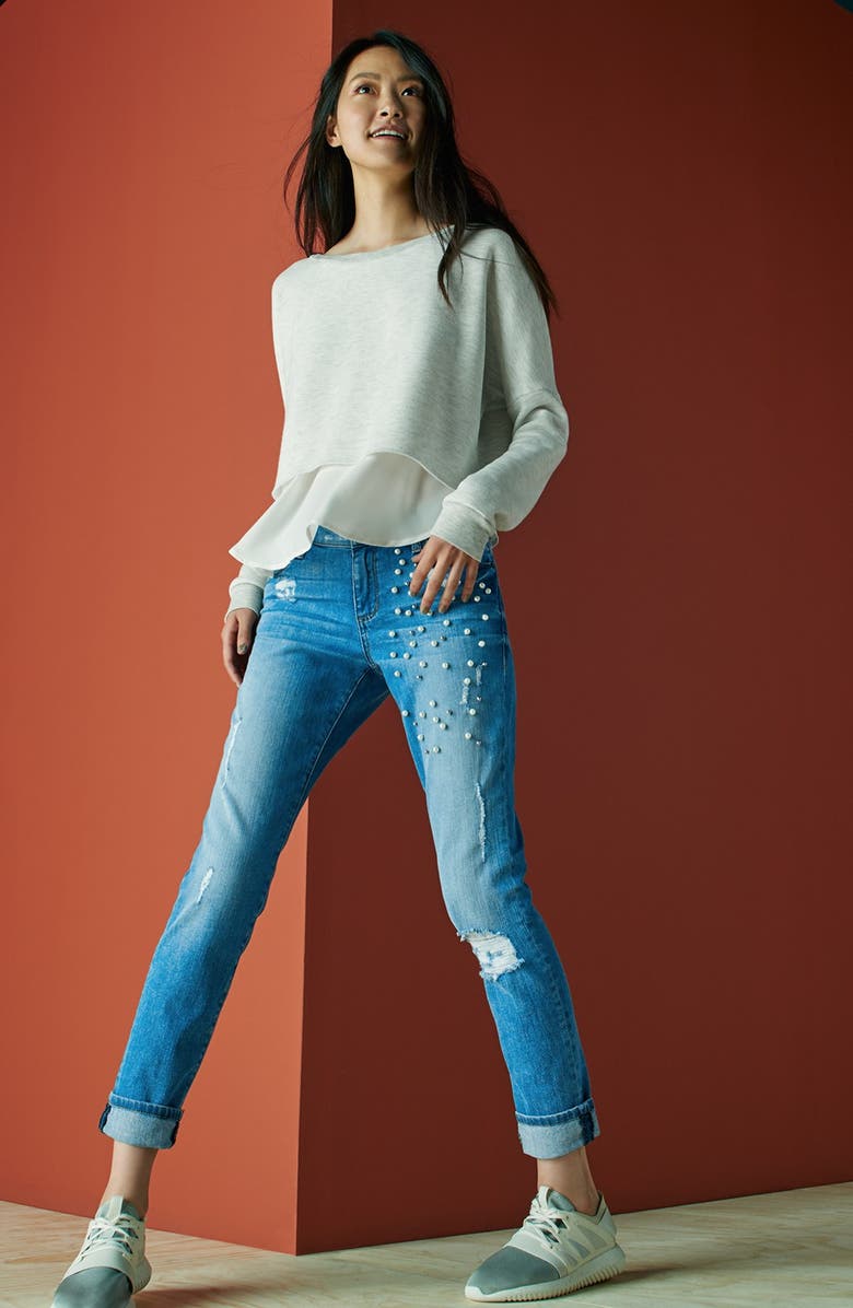 STS Blue Taylor Tomboy Embellished Jeans, Alternate, color,