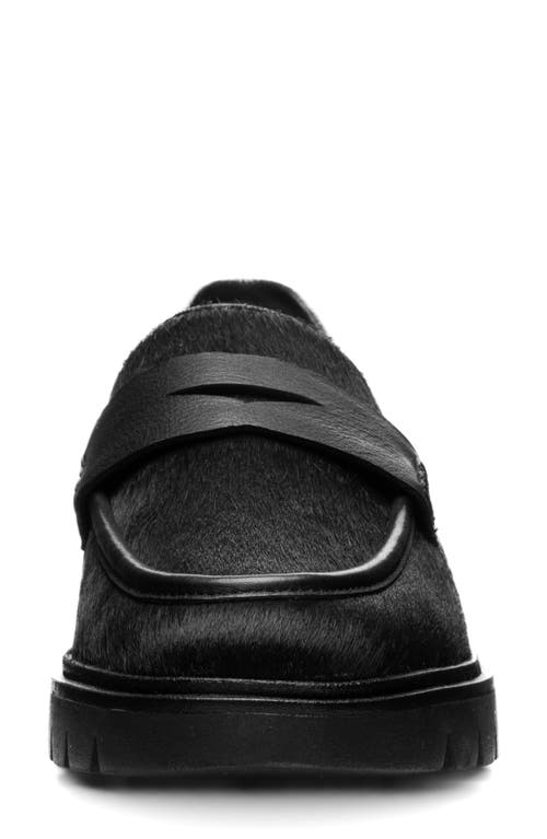 Ara Crescent Lug Penny Loafer In Black