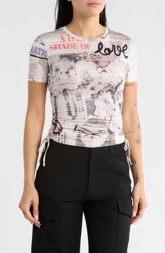 Desigual Graphic Side Tie T-Shirt