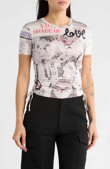 Desigual Graphic Side Tie T-Shirt