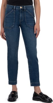 KUT from the Kloth Reese Ankle Slim Straight Leg Utility Jeans