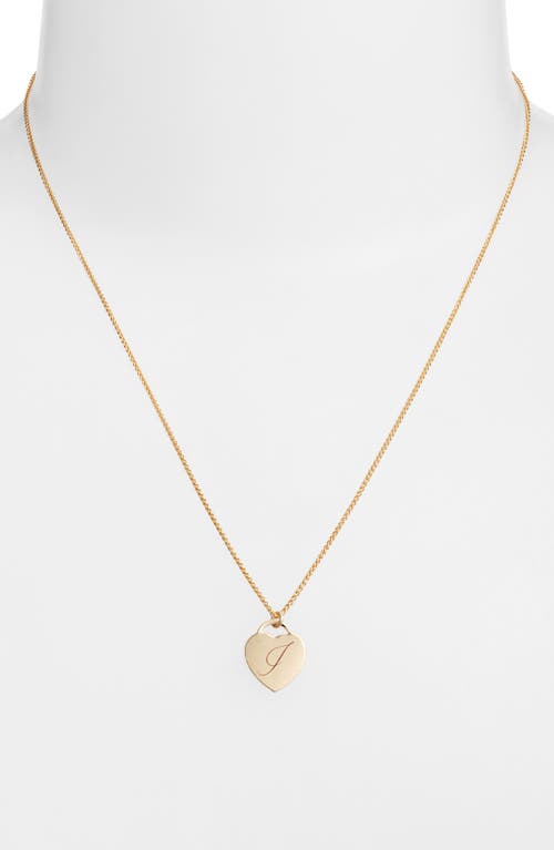 Set & Stones Alice Initial Heart Pendant Necklace In Gold/i