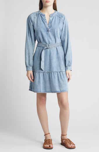 Rails Lila Long Sleeve Belted Denim Dress