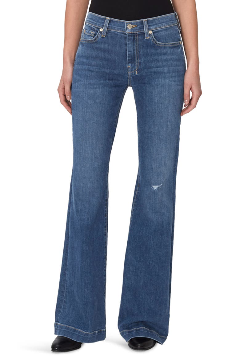 Dojo Flare Leg Jeans, Main, color, OPP NORTON BLUE