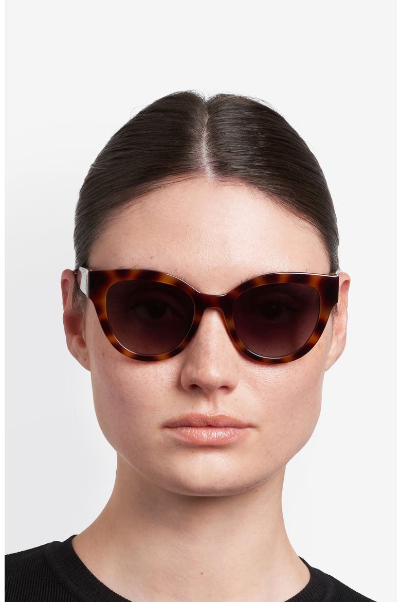52mm Cat Eye Sunglasses, Alternate, color, HAVANA HONEY/ BROWN SF