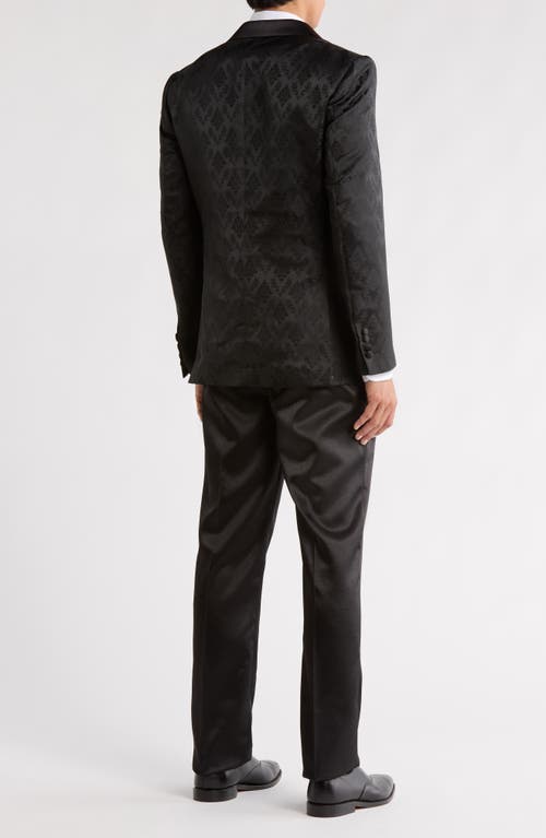 Zegarie Stacy Adams Solid Peak Lapel 3-piece Tuxedo In Multi