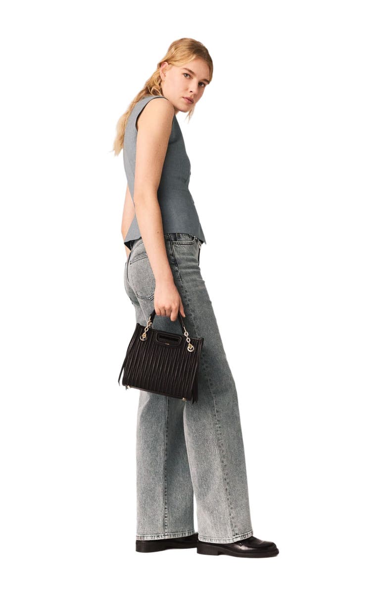 maje Jewel-button tailored jacket, Alternate, color, Grey