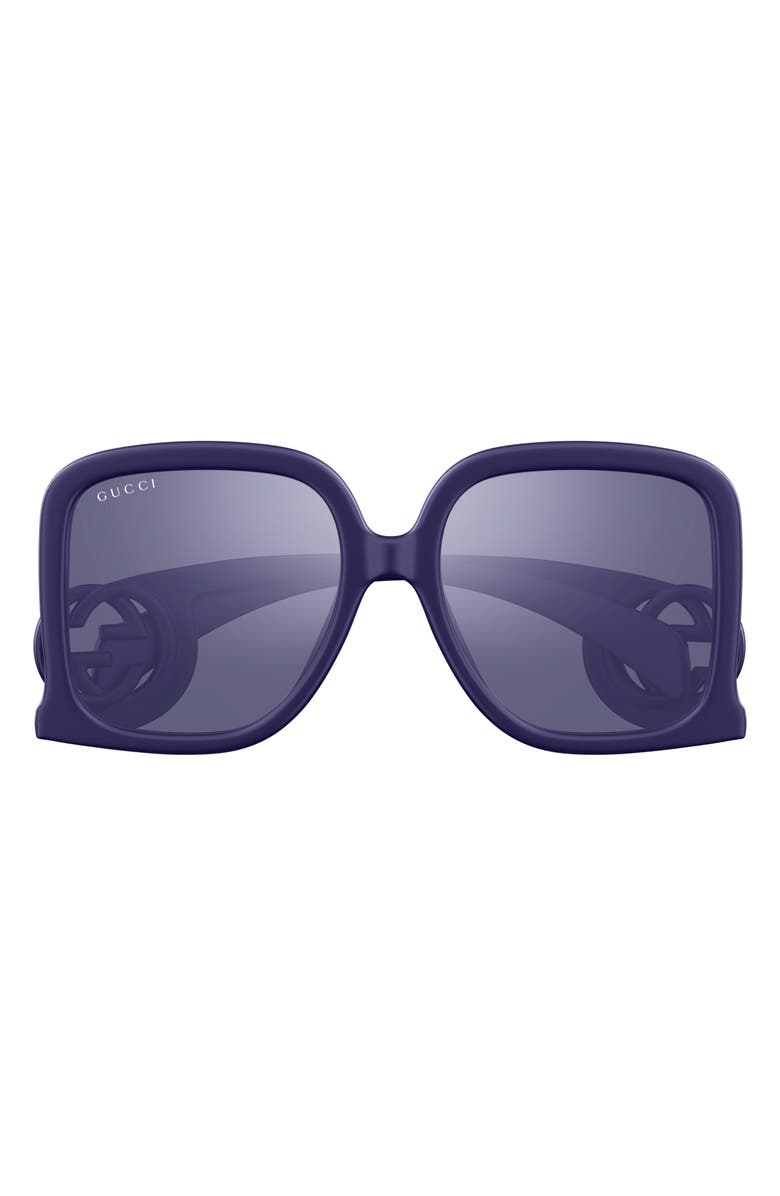 Gucci 58mm Square Sunglasses, Main, color, 