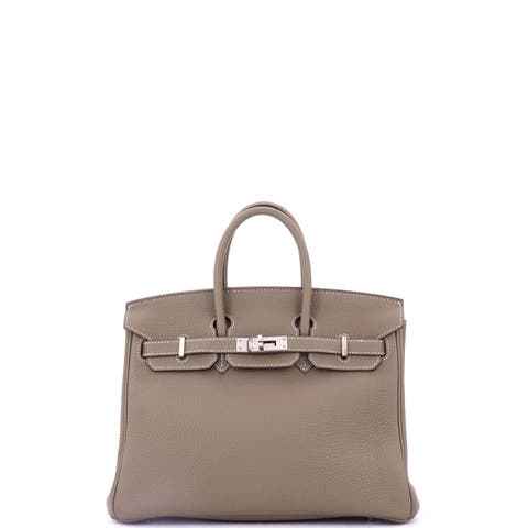 Birkin Handbag Grey Togo with Palladium Hardware 25