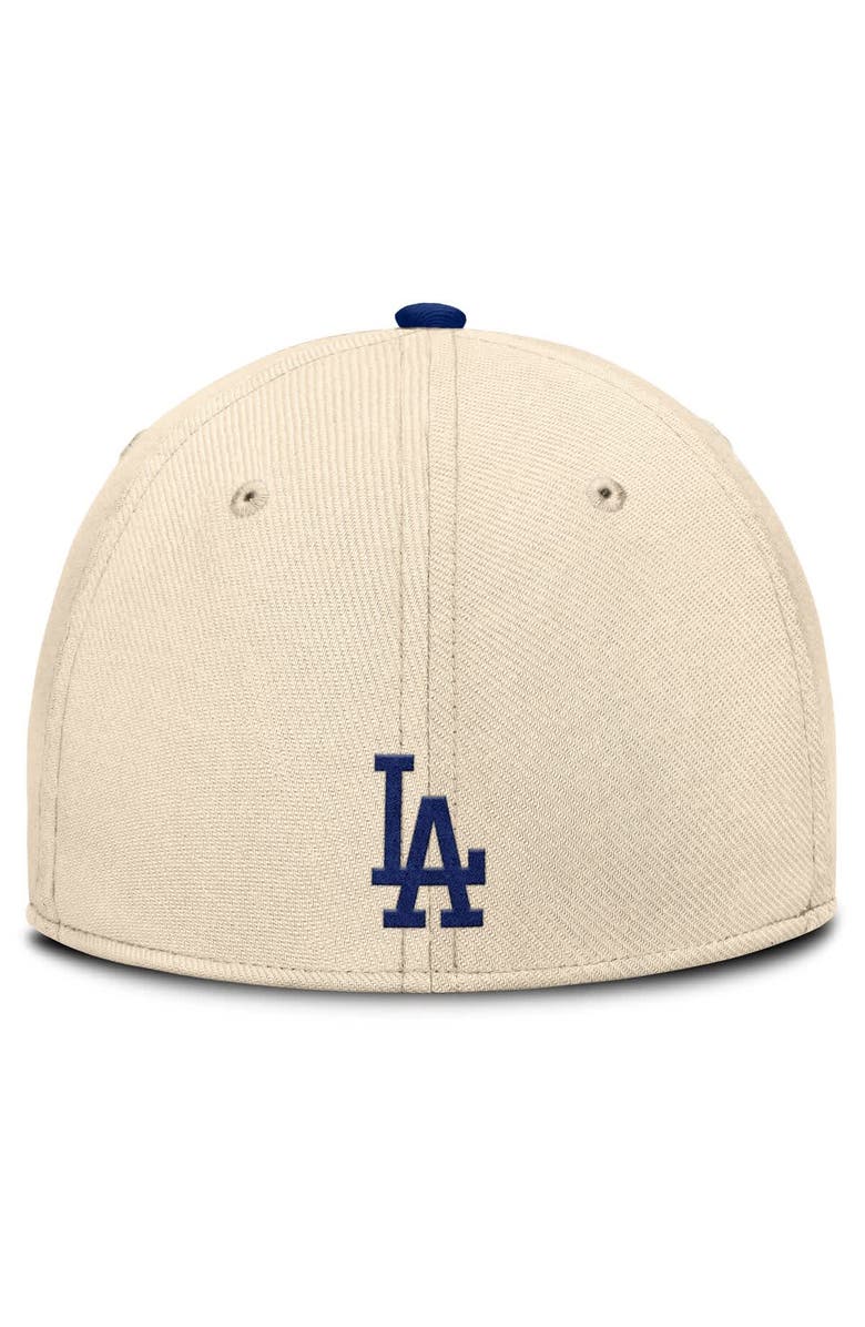 Nike Men's Nike Natural/Royal Los Angeles Dodgers Statement Rise Performance Flex Hat, Alternate, color, 