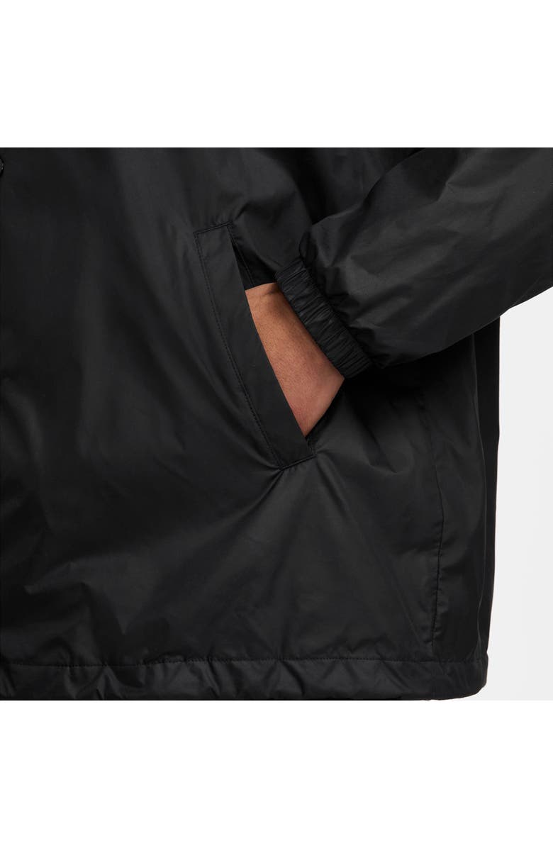 Nike Club Coaches Water Resistant Jacket, Alternate, color, Black/ Light Smoke Grey