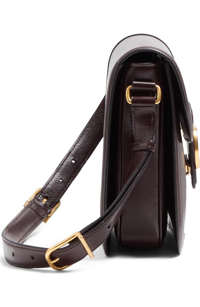 Valentino Garavani 9TO5 Leather Shoulder Bag, Alternate, color, Brown/ Black