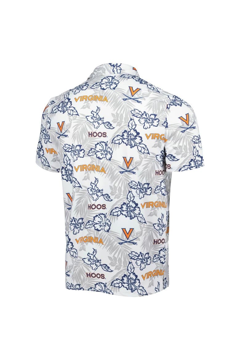 Men's Reyn Spooner White Virginia Cavaliers Performance Polo, Alternate, color, White