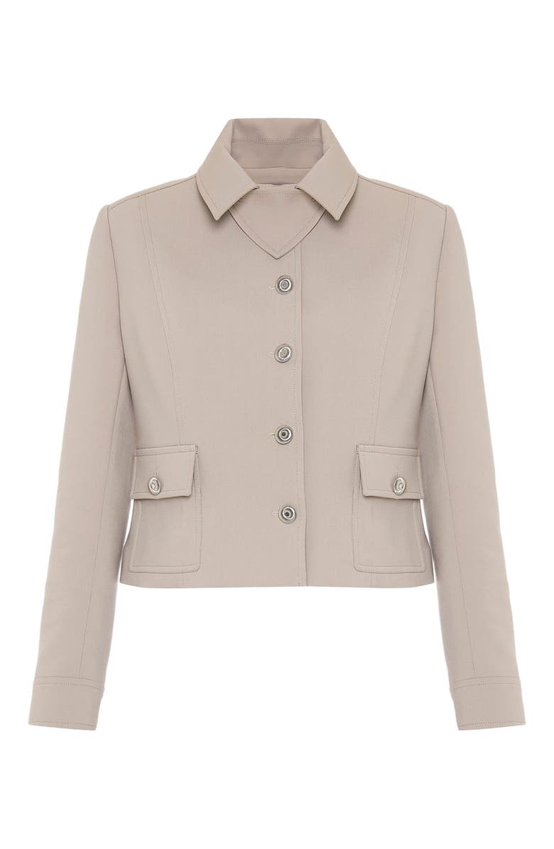 THEO The Label Daphne Collar-Tab Military Jacket, Alternate, color,