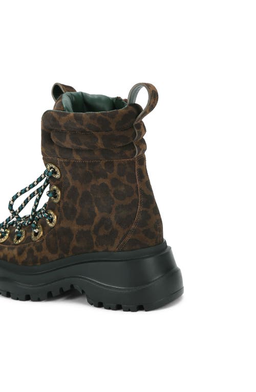 Kurt Geiger Kensington Crystal-embellished Leopard Boots In Brown