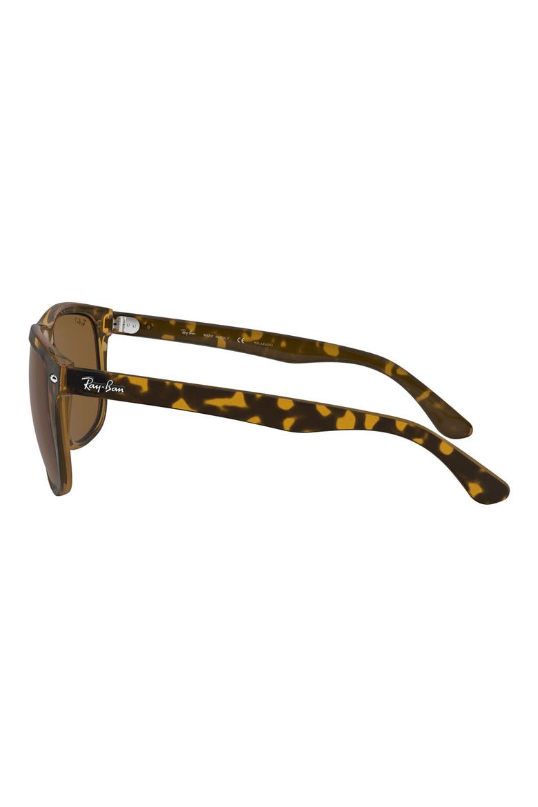Highstreet 60mm Polarized Flat Top Sunglasses, Alternate, color, LIGHT HAVANA POLARIZED