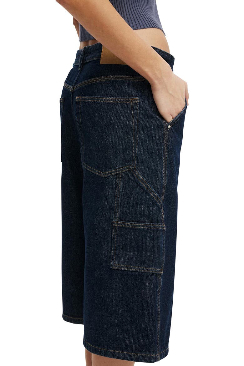 Women's 91 Baggy Denim Jort, Alternate, color, Carpenter Shutter Blue